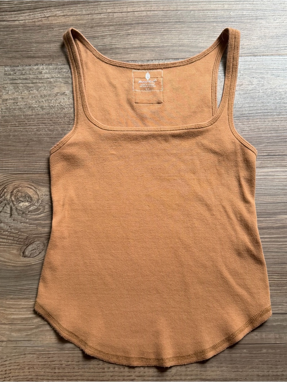 Free People Movement Ribbed Square Neck Line Tank Top